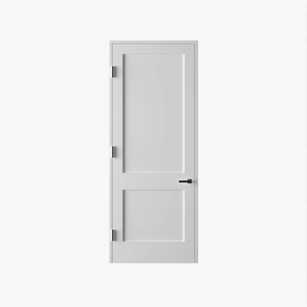 32 in. x 96 in. Right-Handed Solid Core Primed White Composite Single Prehung Interior Door Antique Nickel Hinges price history on PriceWatchPro