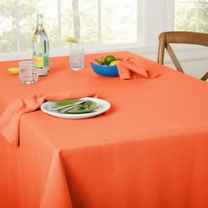 Margarita 60 in. W x 84 in. L Scarlet Red Textured Cotton Tablecloth