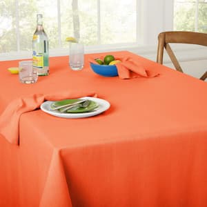 Margarita 60 in. W x 102 in. L Scarlet Red Textured Cotton Tablecloth