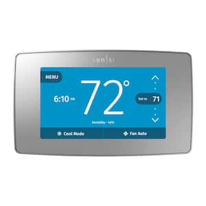 Sensi Touch 7-day Programmable Wi-Fi Smart Thermostat with Touchscreen Color Display, C-wire Required - Silver