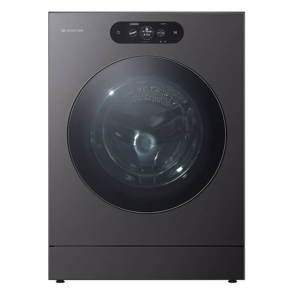 5.8 cu. ft. Mega Capacity Smart Front Load Electric All-in-One Washer Dryer Combo with Wi-Fi in Brushed Black Steel