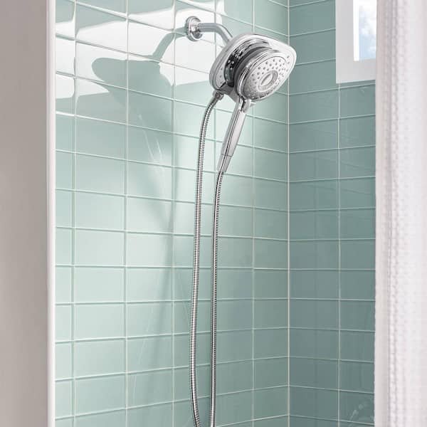 Spectra+ 4-spray 9.5 in. Dual Shower Head and Handheld Shower Head in Polished Chrome