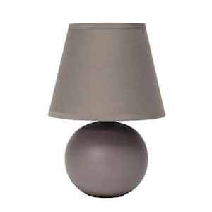 8.6 in. Mini Ceramic Globe Gray Table Lamp