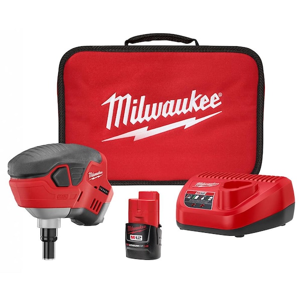 Milwaukee M12 12-Volt Lithium-Ion Cordless Palm Nailer Kit with One 1.5Ah Battery, Charger and Tool Bag