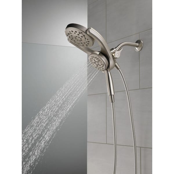 Delta HydroRain Two-in-One 4-Spray Patterns 6 in. Wall Mount Delta HydroRain Two-in-One 4-Spray Patterns 6 in. Wall Mount