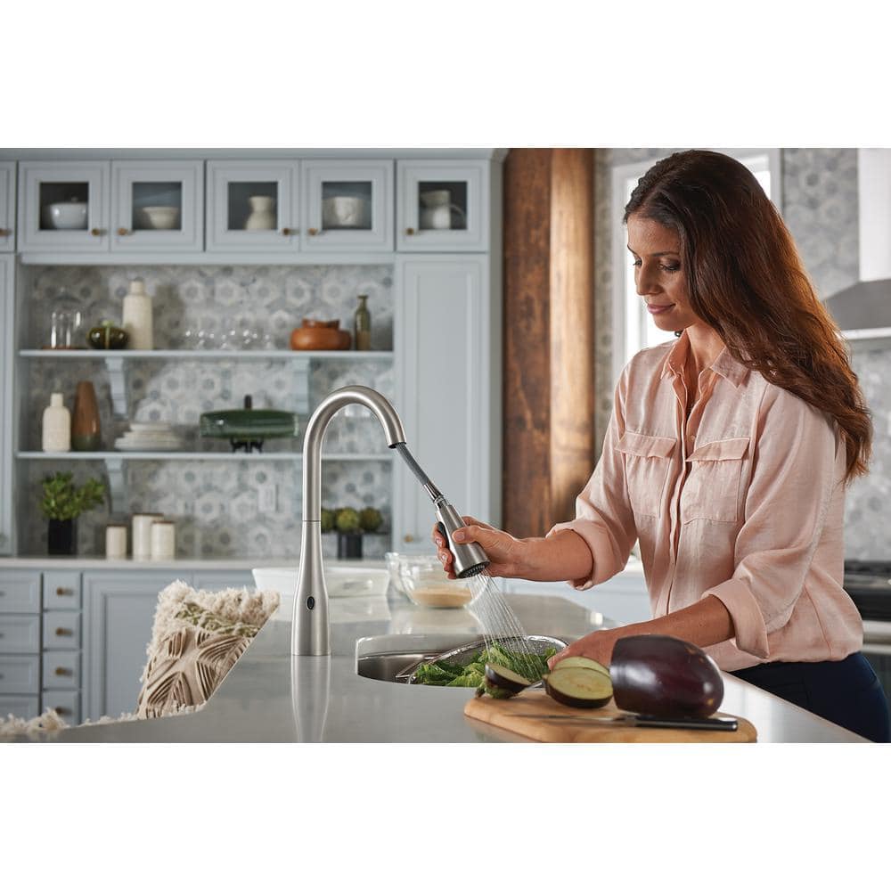 Chrome Touchless Pull-Down Kitchen Faucet with Motion Sensor
