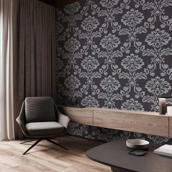 Transform Aroura Black Peel and Stick Wallpaper