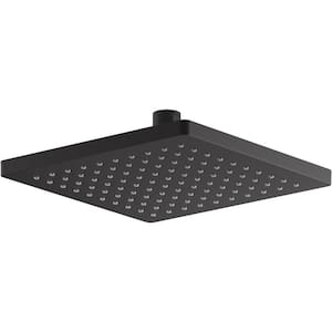 Honesty 1-Spray Patterns 8 in. Ceiling Mount 1.75 GPM Fixed Shower Head in Matte Black