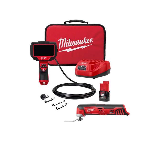 Milwaukee M12 12-Volt Lithium-Ion Cordless M-SPECTOR 360-Degree 10 ft. Inspection Camera Kit with M12 Oscillating Multi-Tool