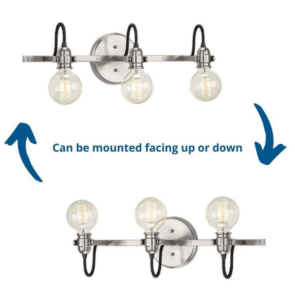 Axle 24" Brushed Nickel Vintage Bath Vanity Light