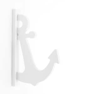 6 in. Paintable White PVC Decorative Indoor/Outdoor Anchor Hook
