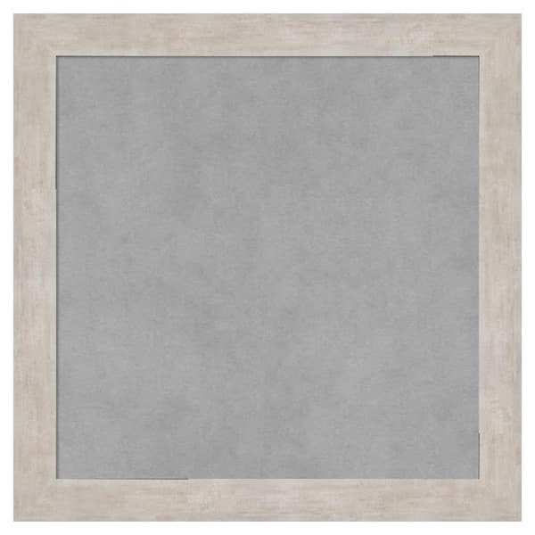Amanti Art Marred Silver 19 in. x 19 in Framed Magnetic Board