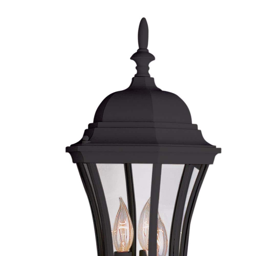 Burlington II Black 23.5" Glass 3-Light Wall Lantern