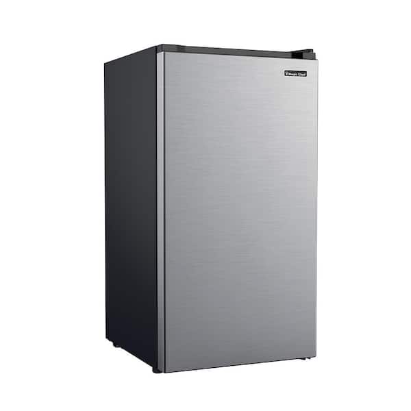 Magic Chef 3.2 cu. ft. Mini Fridge in Stainless Steel Look without