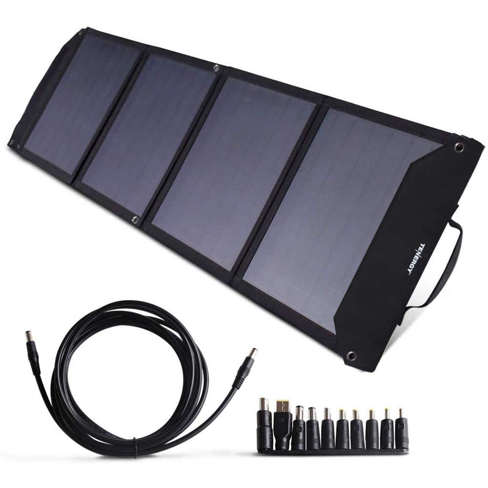 Tenergy 60-Watt Foldable Solar Panel Charger 59147 - The Home Depot