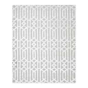 Rae Contemporary Transitional Smoke 9 ft. x 12 ft. Hand Loomed Area Rug