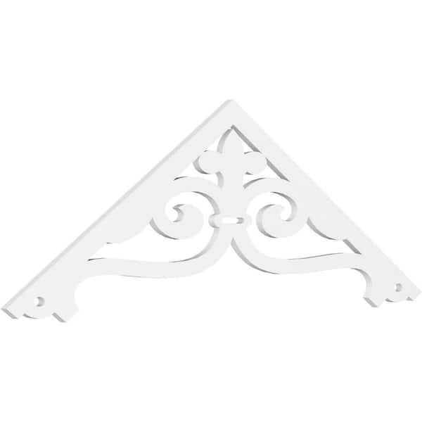 Ekena Millwork 1 in. x 72 in. x 24 in. (8/12) Pitch Finley Gable Pediment Architectural Grade PVC Moulding