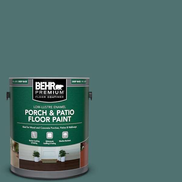BEHR PREMIUM 1 gal. #S440-6 Tealish Low-Lustre Enamel Interior/Exterior Porch and Patio Floor Paint