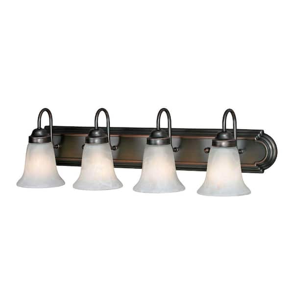 Unbranded Yvonne Collection 4-Light Oil-Rubbed Bronze Vanity Light