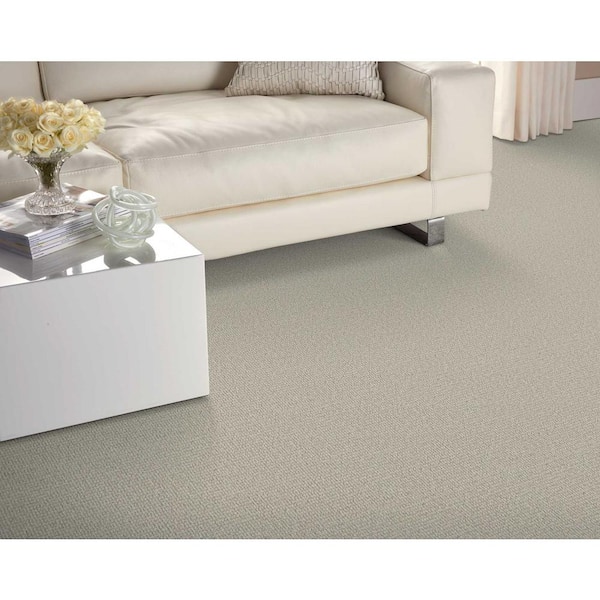 Havasu Mist Blue 12 ft. 32 oz. Wool Loop Installed Carpet