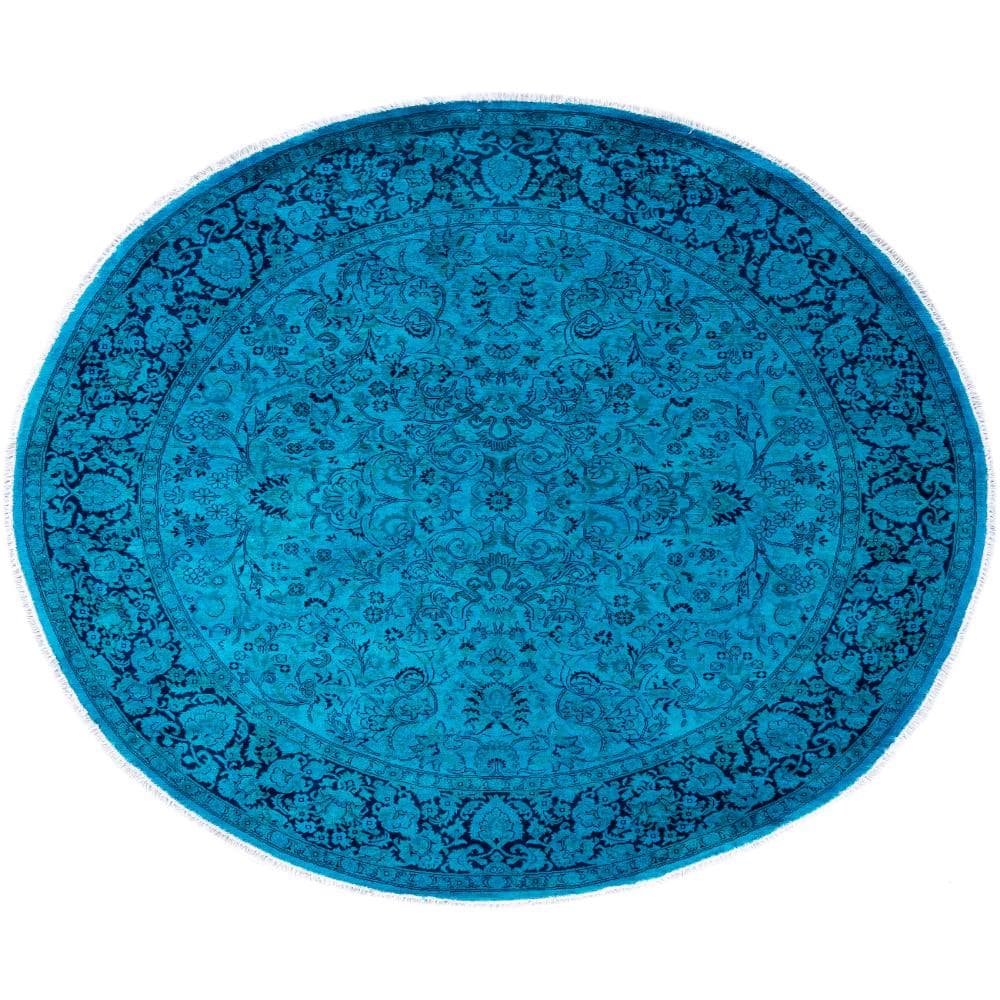 Fine Vibrance Blue 6 X 9 Hand-Knotted Wool Indoor Area Rug price history on PriceWatchPro