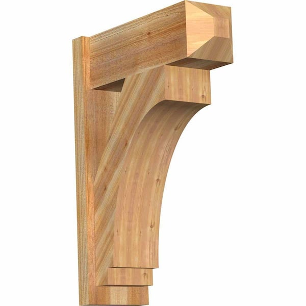 Ekena Millwork 8 in. x 30 in. x 22 in. Imperial Craftsman Rough Sawn Western Red Cedar Outlooker
