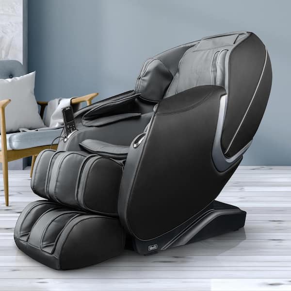 Titan Osaki Os Aster Grey Faux Leather, Leather Massage Chair Recliner