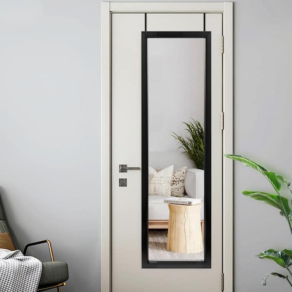 Dovelina 55.1 in. x 15.7 in. Classic Rectangle Framed Door Mirror