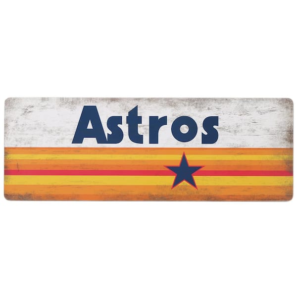 Open Road Brands Houston Astros Round Baseball Metal Sign 90182273