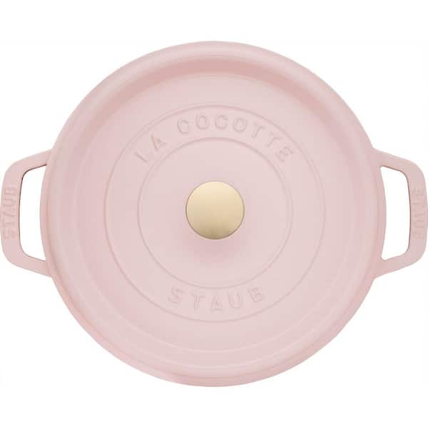 STAUBガーネットローズ22チキンノブ staub Cast Iron 4 qt. Round Porcelain-Enameled Cast Iron Dutch