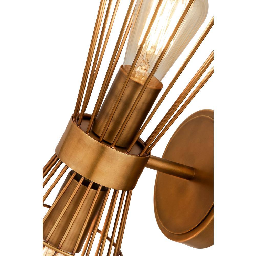 Contemporary Angular Geometric Brass & Black Outdoor Wall Light