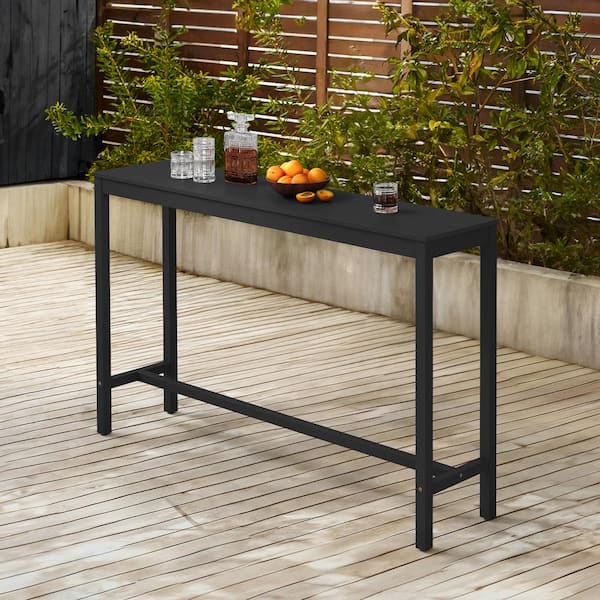 Yaheetech Outdoor Bar Table Yaheetech 39-Inch Outdoor Square Bar Table ...