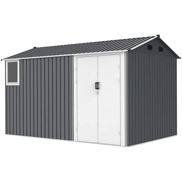 Boosicavelly 12 ft. W x 8 ft. D Metal Shed with Floor Base and Window (85 sq. ft. )
