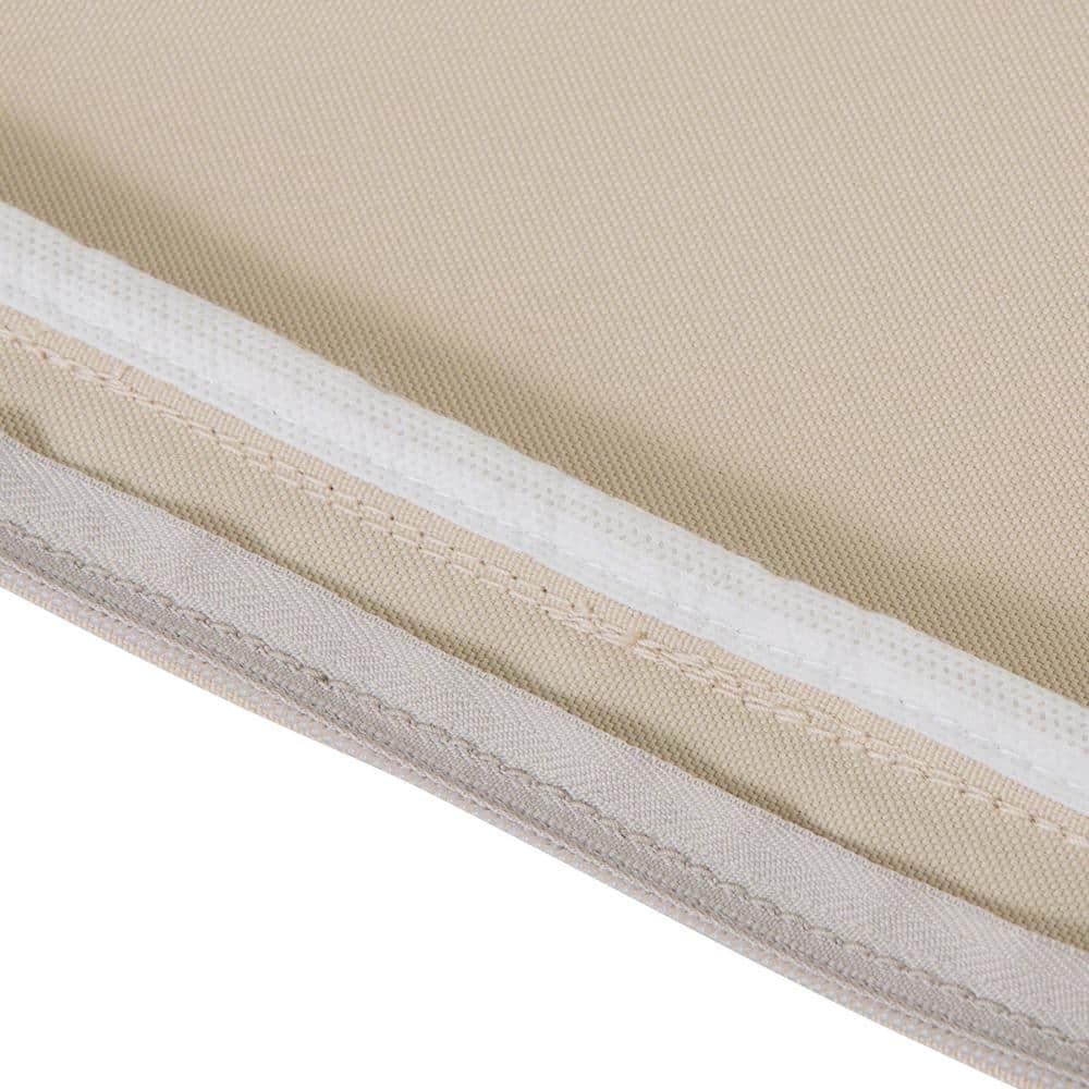 Antique Beige Water-Resistant Square Outdoor Seat Cushion Cover