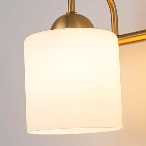 LLHZSY Caelumix 29 in. 4-Light Brass Cylinder Vanity Light with
