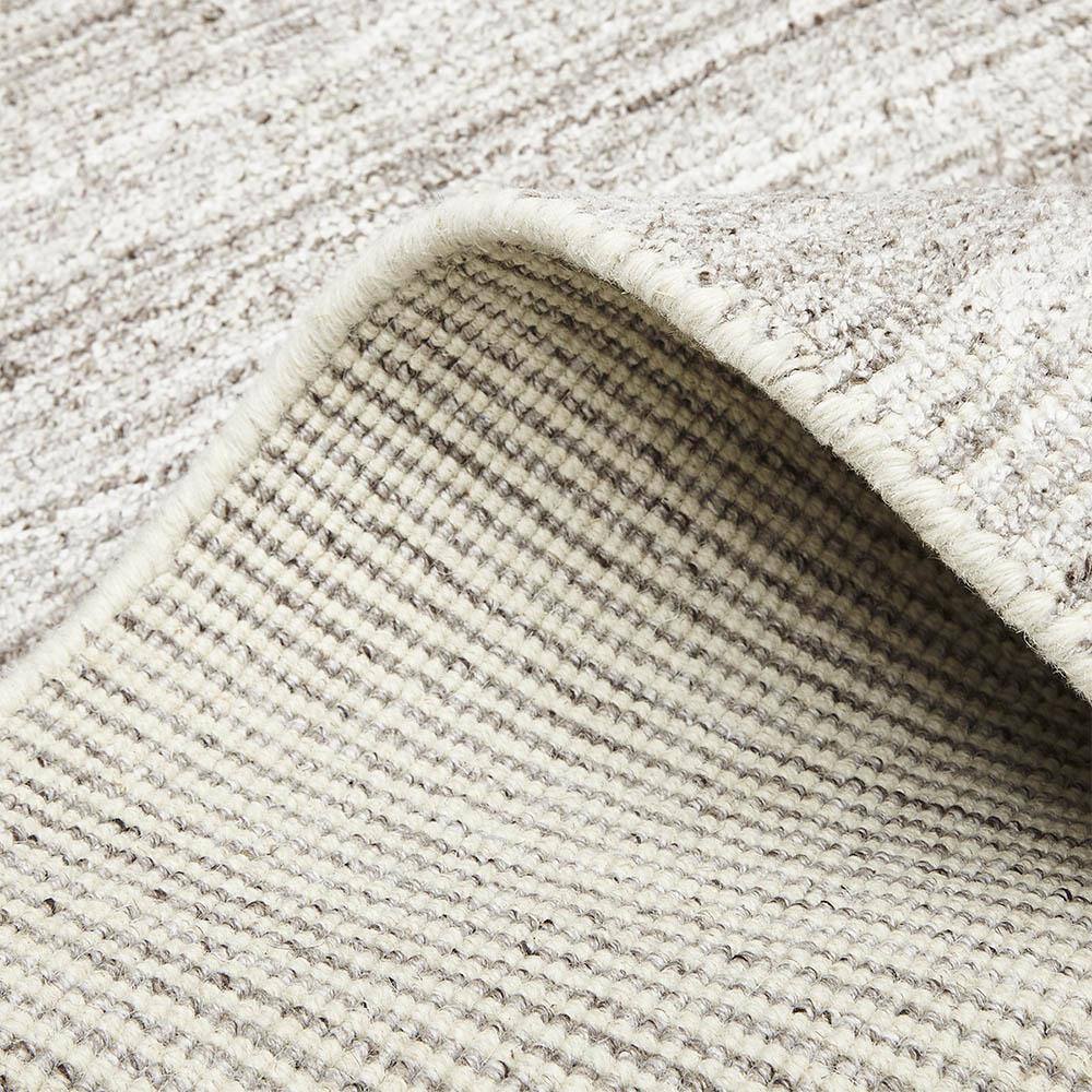 Halsey Hand-Knotted Silver Linen and Wool 2'6" x 8' Runner Rug
