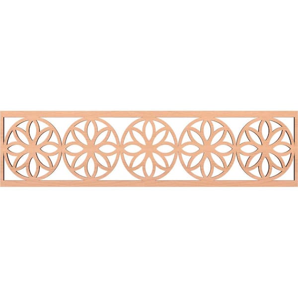 Ekena Millwork Blume Fretwork 0.375 in. D x 47 in. W x 12 in. L Alder Wood Panel Moulding