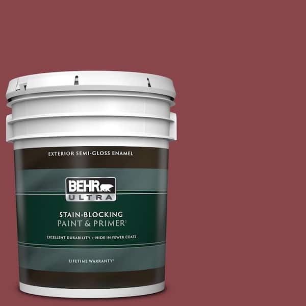 BEHR ULTRA 5 gal. #PPU1-12 Bolero Semi-Gloss Enamel Exterior Paint & Primer