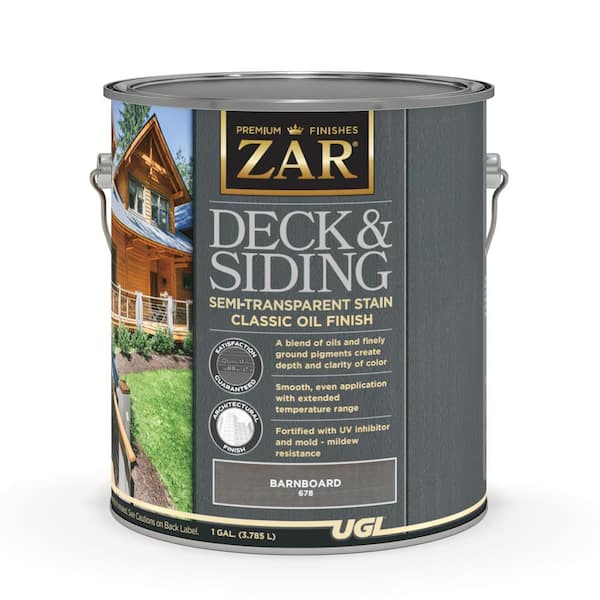 ZAR 1 gal. Barnboard Exterior Deck and Siding Semi-Transparent Stain