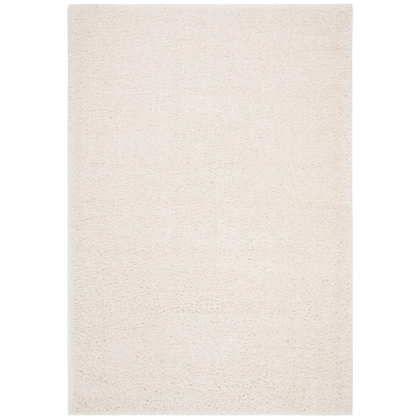 SAFAVIEH August Shag Ivory Doormat 2 ft. x 4 ft. Solid Area Rug