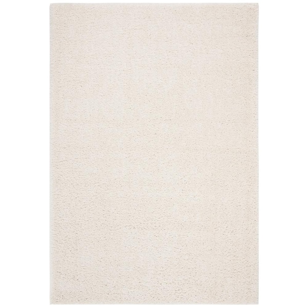 SAFAVIEH August Shag Ivory 6 ft. x 9 ft. Solid Area Rug