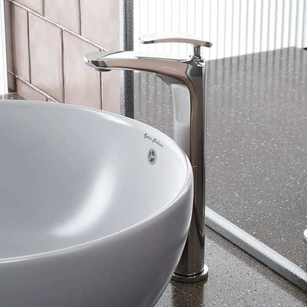 Swiss Madison Sublime Single-Handle High-Arc Single-Hole Bathroom Faucet in Polished Chrome