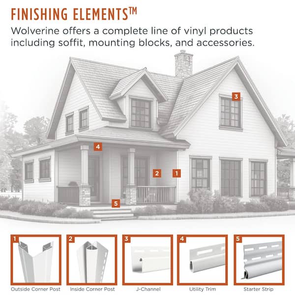 Wolverine 3/4 in. x 3-1/3 in. x 10 ft. Natural Sand Vinyl Outside