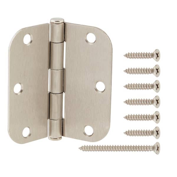しめじ　12P Everbilt 12-Pack 3-1/2 in. x 5/8 in. Radius Satin Nickel Squeak