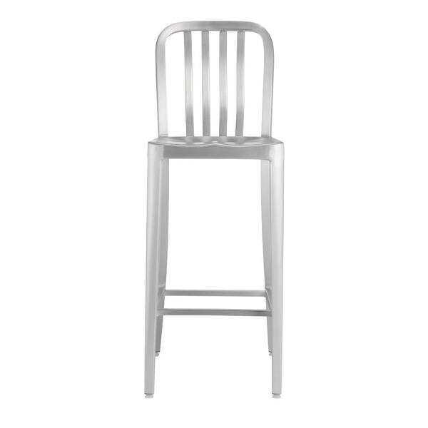 Home Decorators Collection Sandra 30 in. Brushed Aluminum Bar Stool
