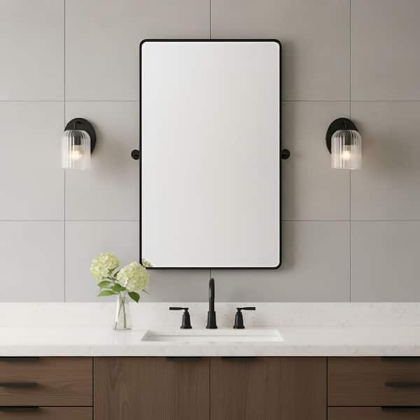 Eisele 5 in. W x 8 in. H 1-Light Midnight Black Dimmable Wall Sconce with No Bulb Included