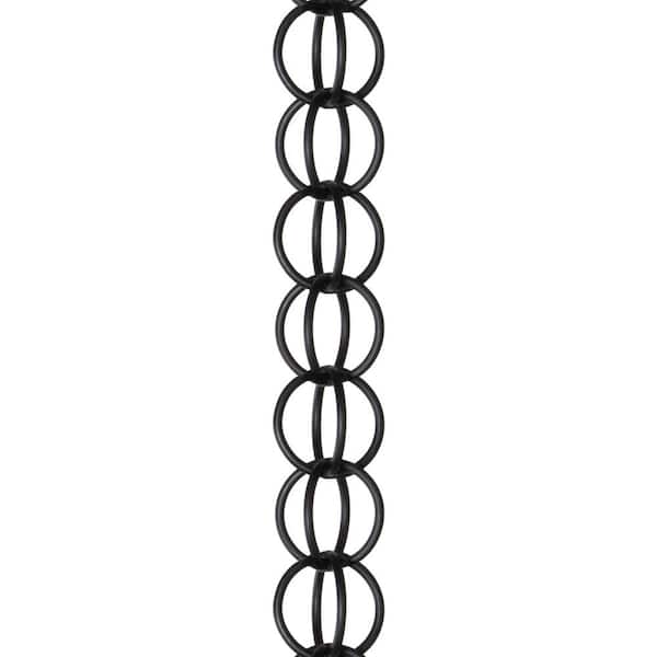 ITOPFOX Ring Rain Chain Replacement Downspout for Gutters with 8-1/2 ft. L for Outdoor Garden