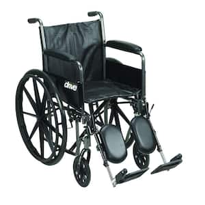 Silver Sport 2 Wheelchair, Detachable Full Arms, Elevating Leg Rests and 16 in. Seat