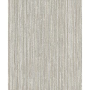Metallic TextuRed Pinstripe Wallpaper Grey & Gold Paper Strippable Roll (Covers 57 sq. ft.)