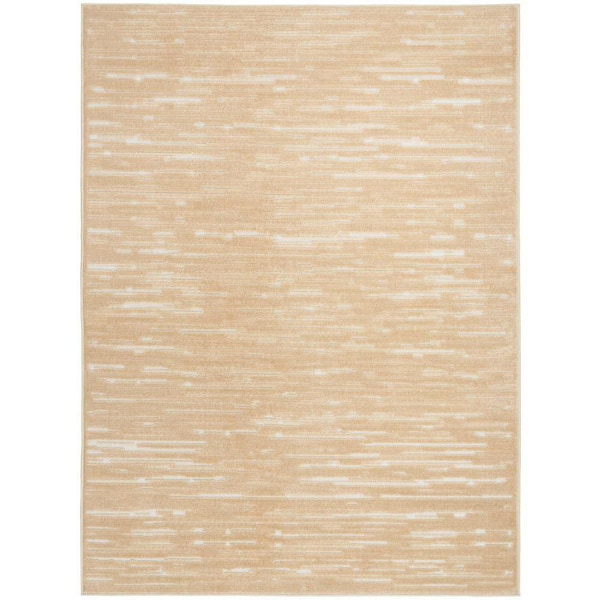 Nourison Casual Taupe 7 ft. x 9 ft. Abstract Contemporary Area Rug